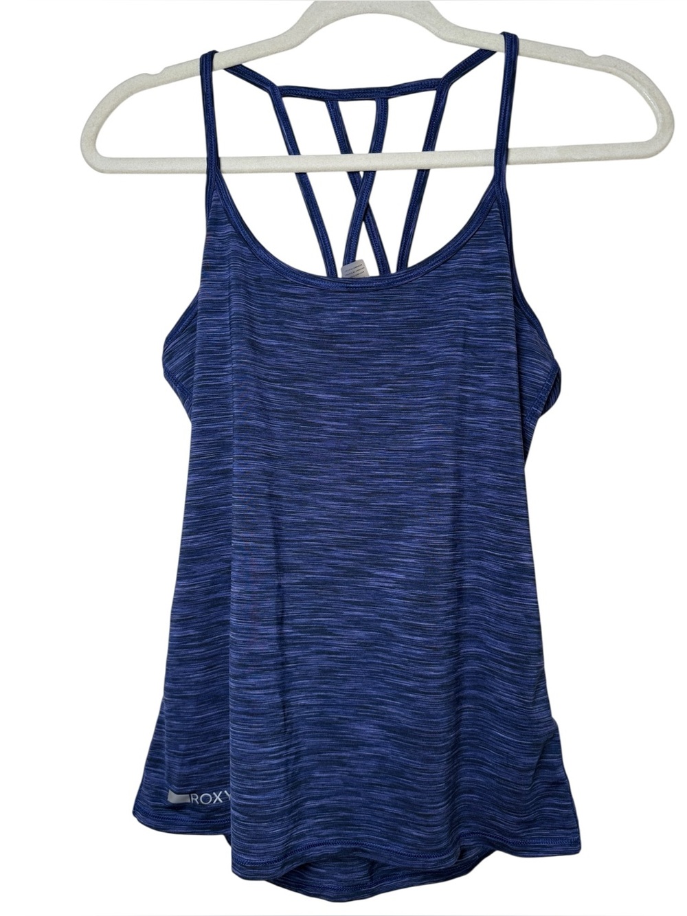 Roxy Medium Navy Space-Dye Strappy Back Tank Top